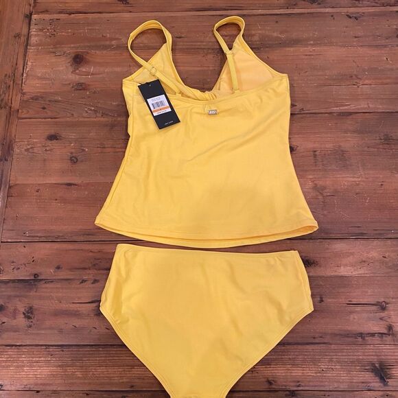 NEW Jones New York Tankini Yellow Two Piece Swimsuit Size S - Picture 8 of 12